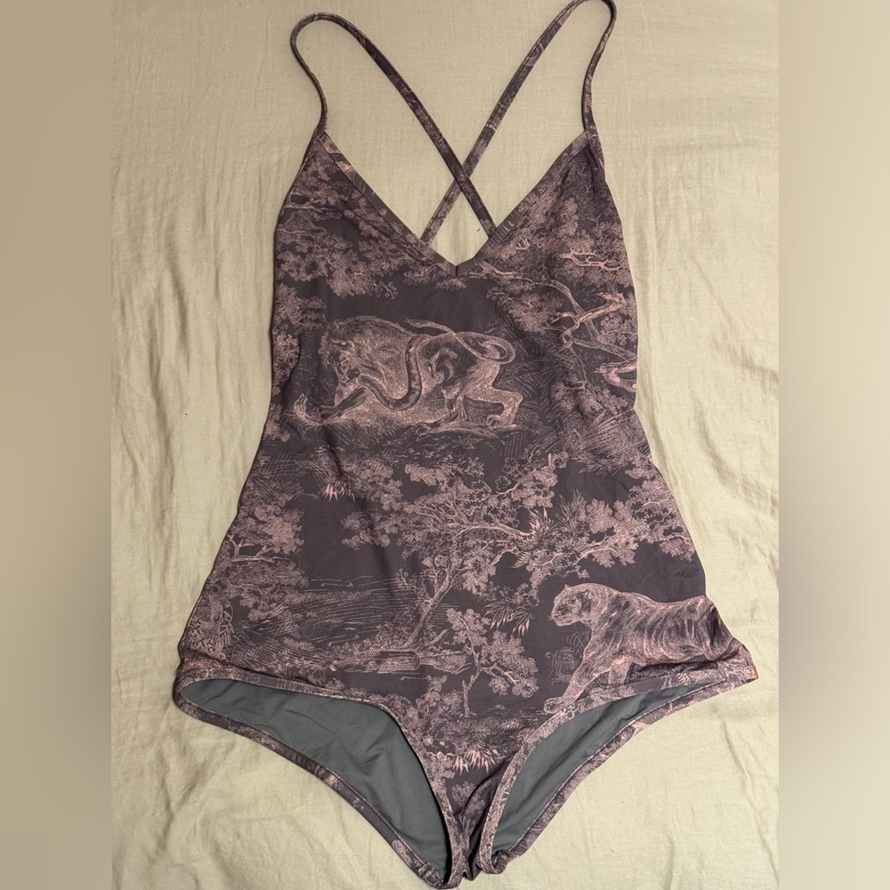 Dior Pink and Black Women Swim One Piece